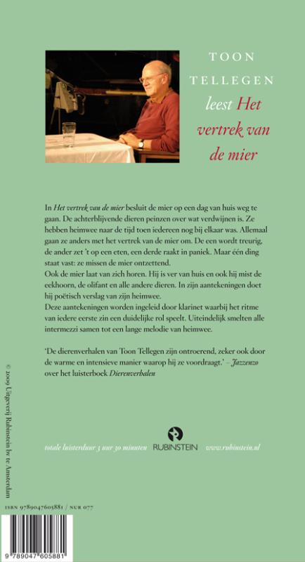 Achterkant van Het vertrek van de mier