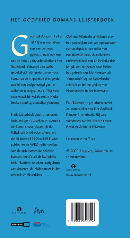 Achterkant van Het Godfried Bomans luisterboek 6 CD'S