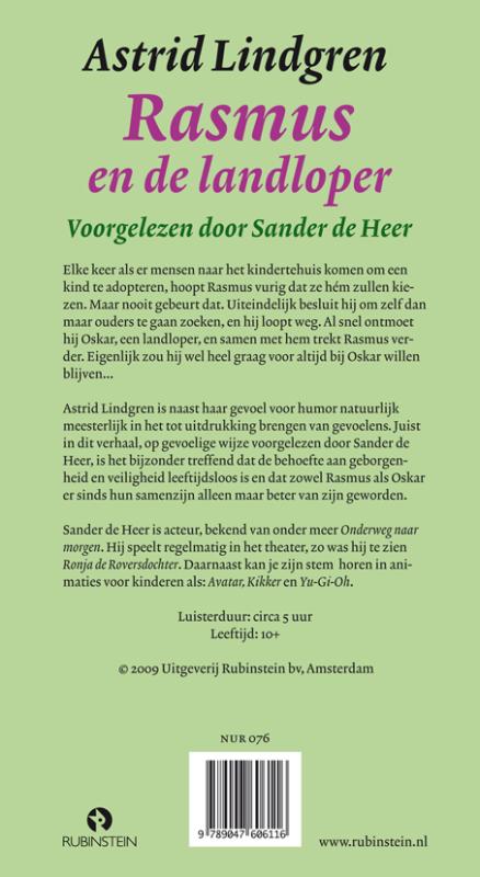 Achterkant van Rasmus en de landloper