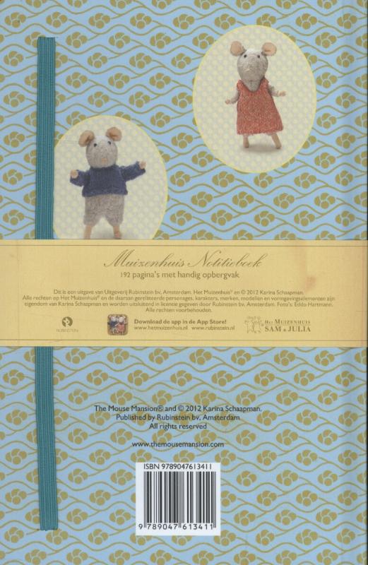 Achterkant van Muizenhuis notitieboek