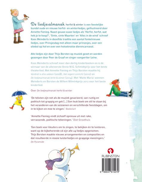 Achterkant van De liedjesalmanak
