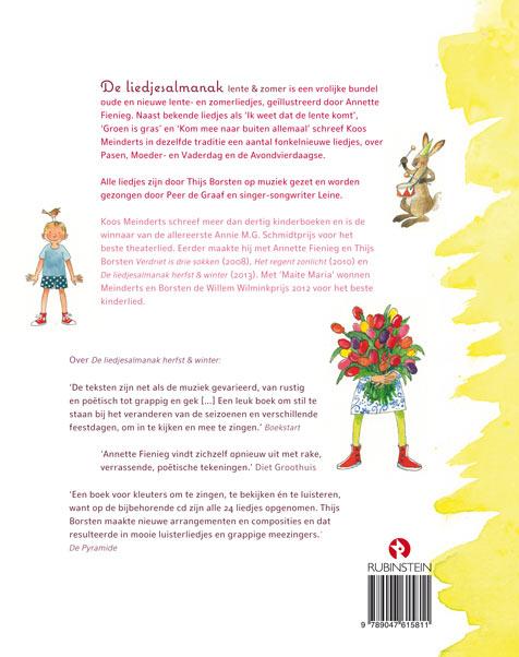 Achterkant van De liedjesalmanak