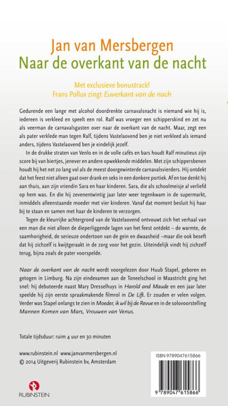 Achterkant van Naar de overkant van de nacht
