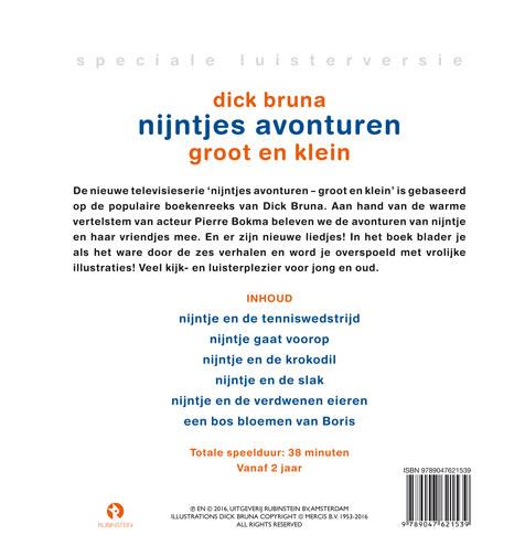 Achterkant van Nijntjes avonturen groot en klein