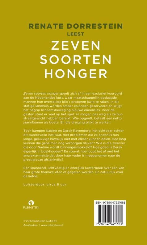 Achterkant van Renate Dorrestein leest Zeven soorten honger