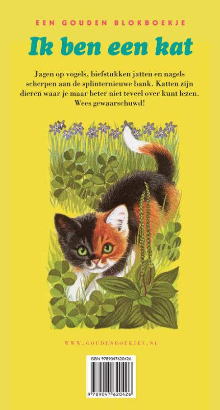 Achterkant van Ik ben een kat