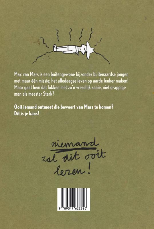 Achterkant van De fantastische Max van Mars