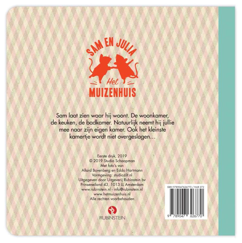 Achterkant van Het Muizenhuis - Dit is mijn huis, blokboekje 1x