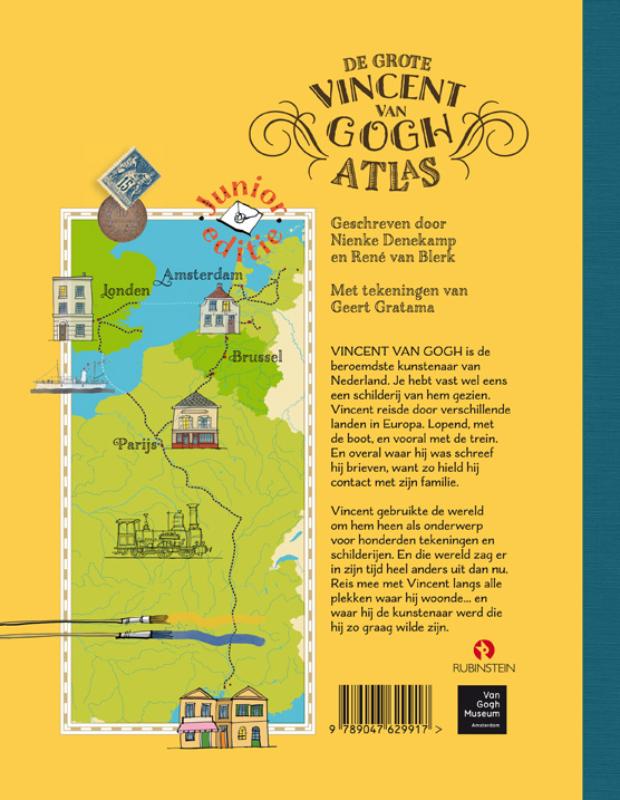 Achterkant van De Grote Vincent van Gogh Atlas Junioreditie