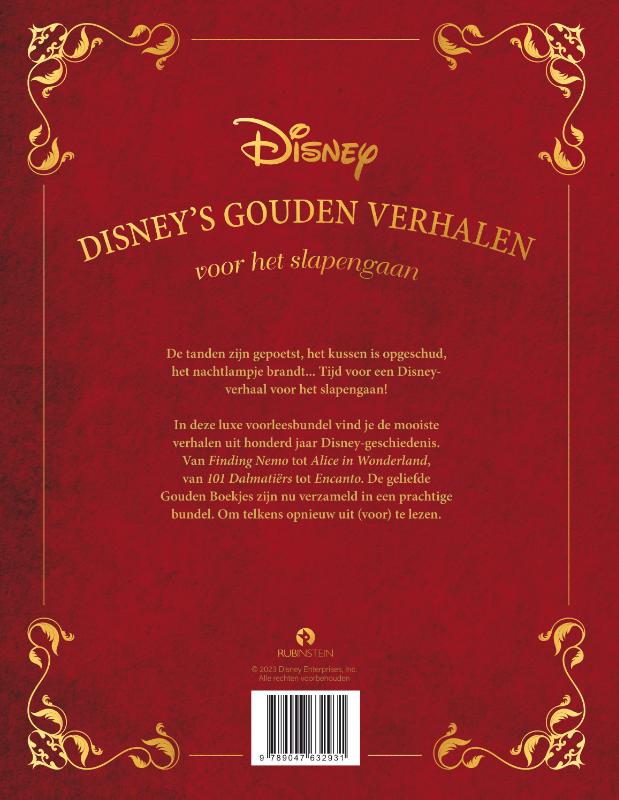 Achterkant van Disney's Gouden Verhalen voor het slapengaan