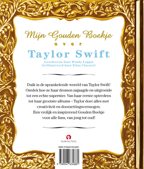 Achterkant van Mijn Gouden Boekje over Taylor Swift