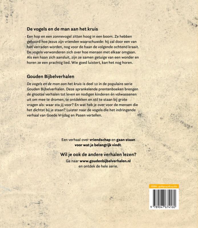 Achterkant van De vogels en de man aan het kruis