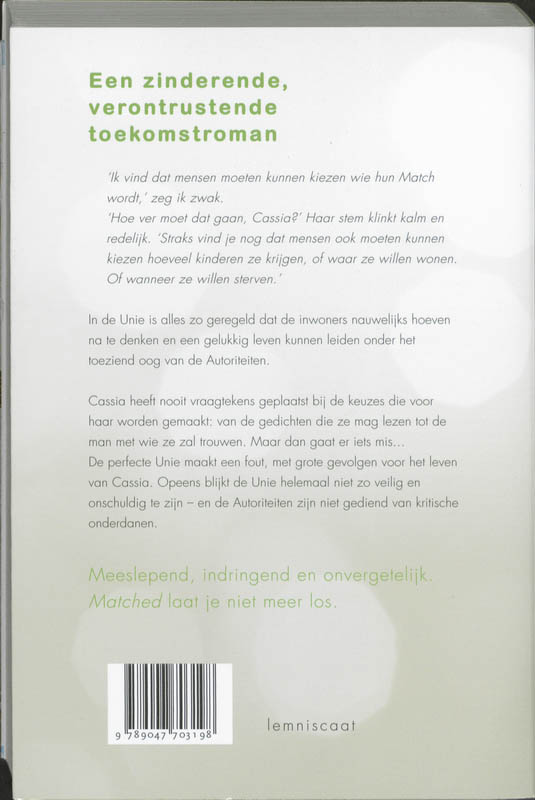 Achterkant van Matched
