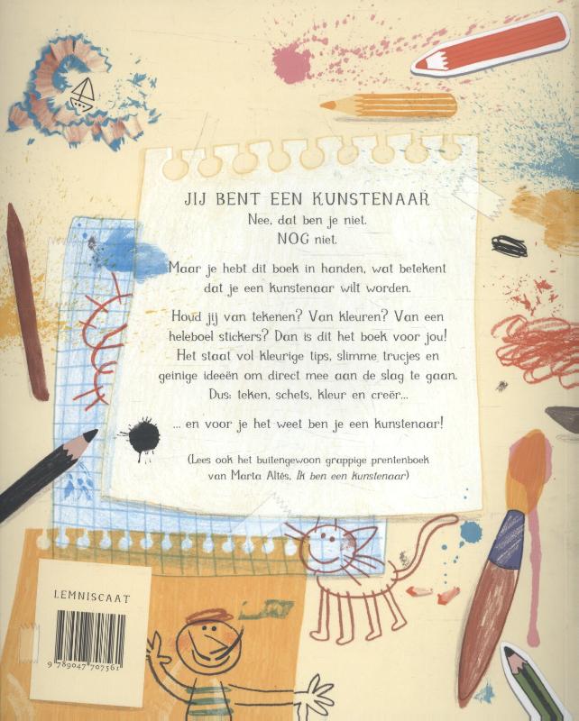 Achterkant van Jij bent een kunstenaar