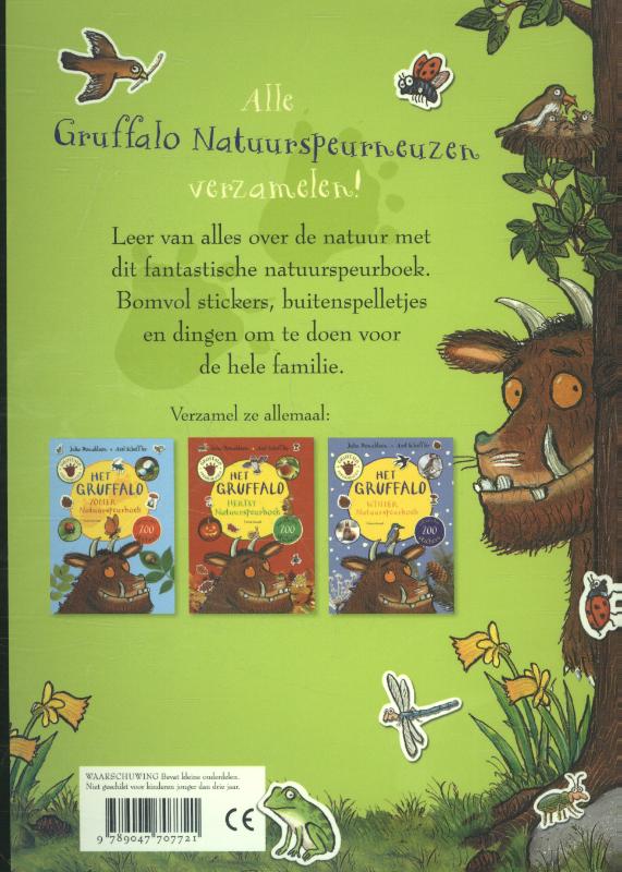 Achterkant van Het Gruffalo lente natuurspeurboek