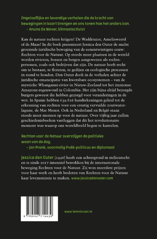 Achterkant van Rechten voor de Natuur