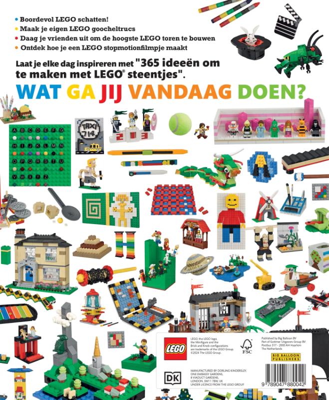 Achterkant van 365 ideeën om te maken met LEGO® steentjes