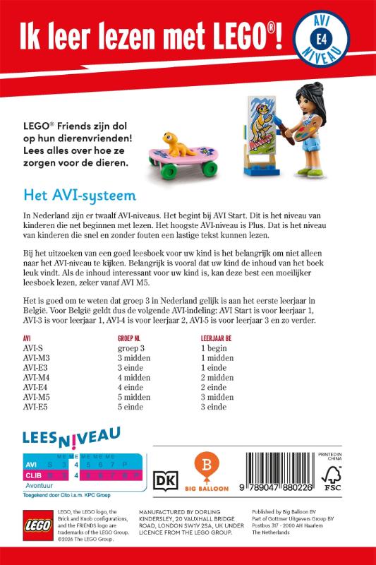 Achterkant van LEGO® Friends - Dierenvrienden