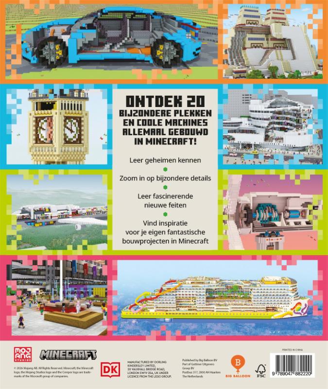 Achterkant van Dwars door de wereld van Minecraft