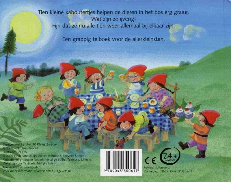 Achterkant van Tien kleine kaboutertjes