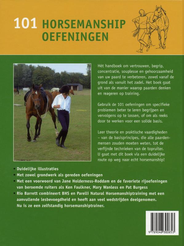 Achterkant van 101 horsemanship oefeningen