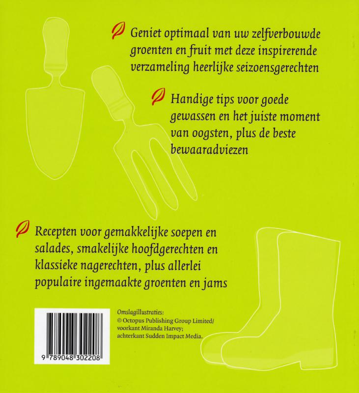 Achterkant van Het moestuinkookboek