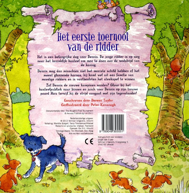 Achterkant van Het eerste toernooi van de ridder