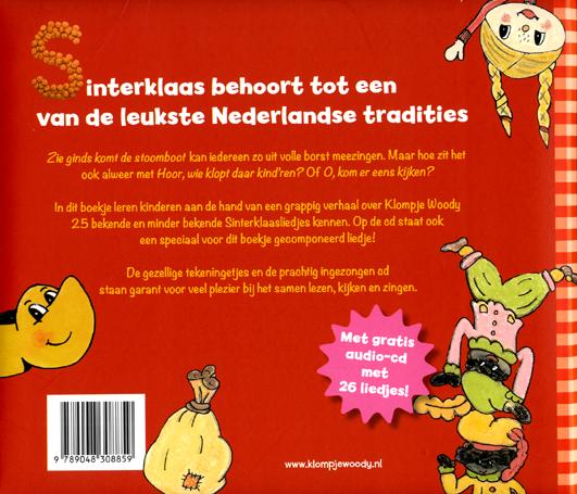 Achterkant van Het Sinterklaasliedjesboek