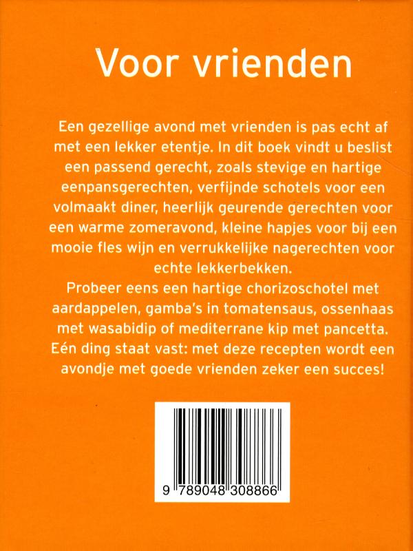 Achterkant van Voor vrienden