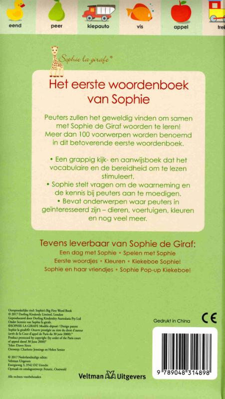 Achterkant van Het eerste woordenboek van Sophie