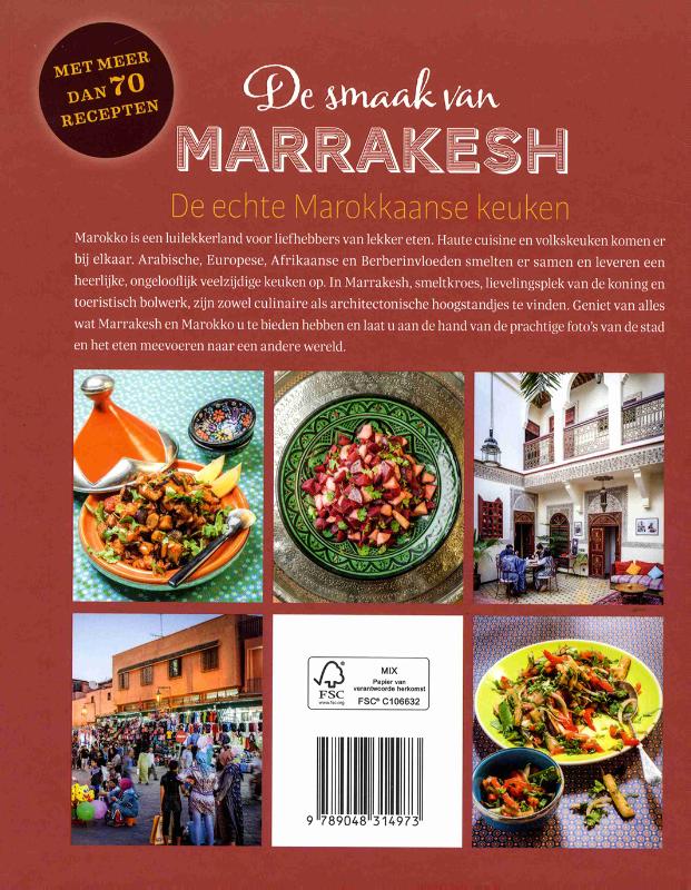 Achterkant van De smaak van Marrakesh