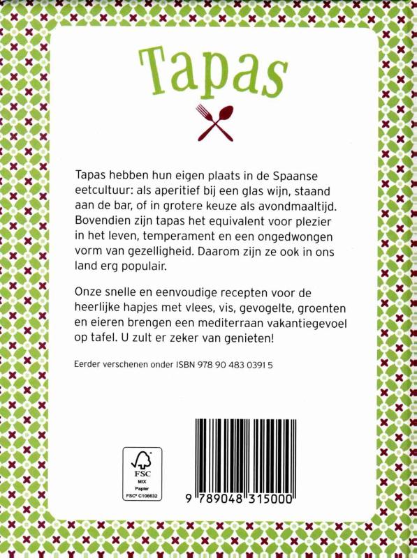 Achterkant van Tapas
