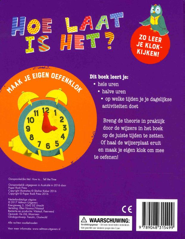 Achterkant van Hoe laat is het?