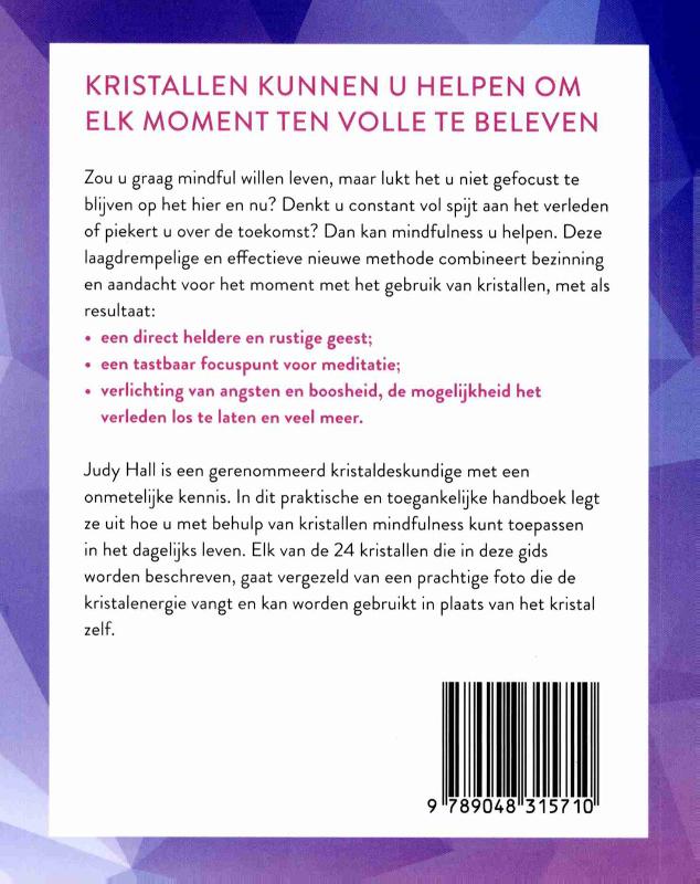 Achterkant van Kristallen & mindfulness