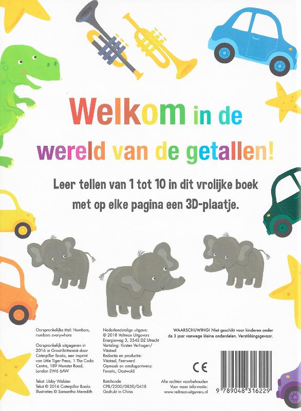 Achterkant van Alle getallen van 1 tot en met 10