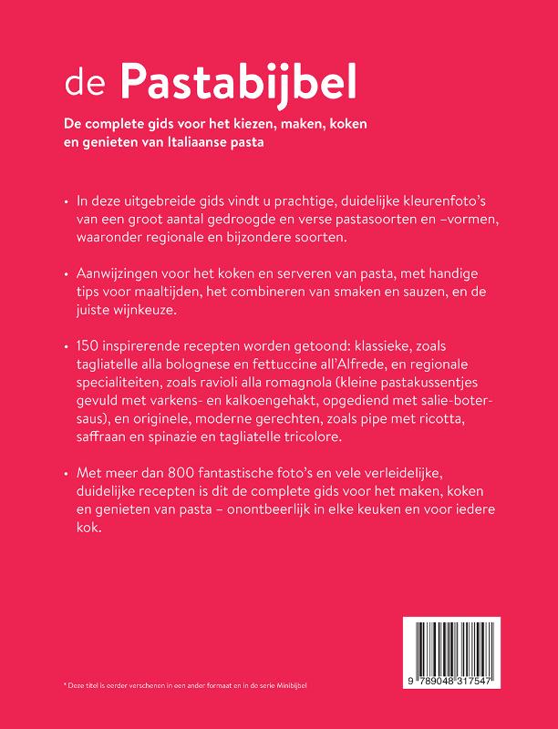 Achterkant van de Pastabijbel