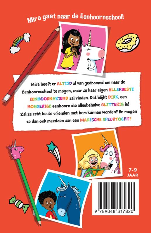 Achterkant van De enorm eigenwijze eenhoorn