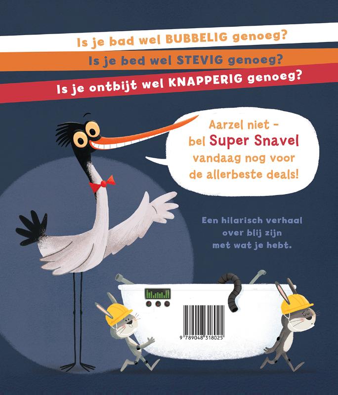 Achterkant van Super Snavel