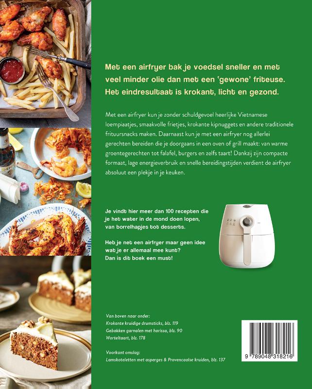 Achterkant van Het Airfryer kookboek