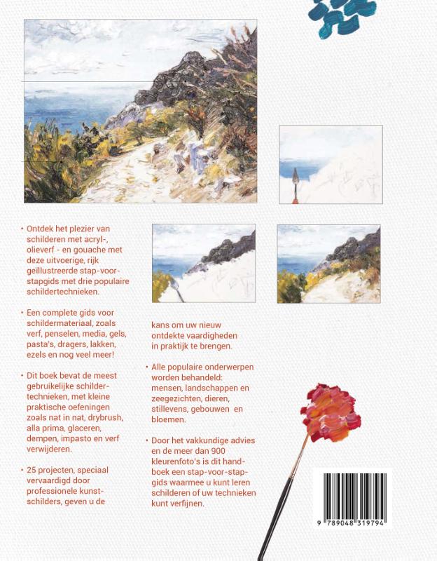 Achterkant van Acrylverf, olieverf & gouache