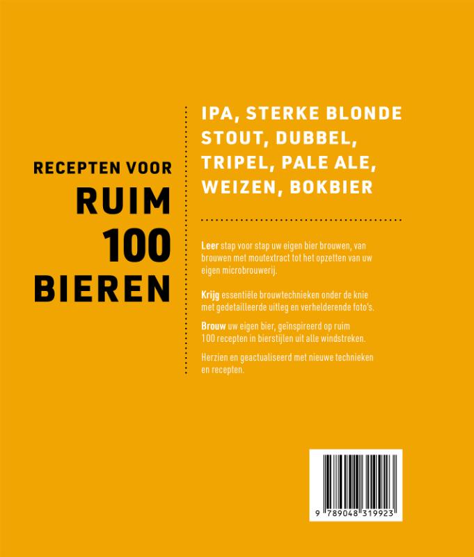 Achterkant van Thuis bier brouwen