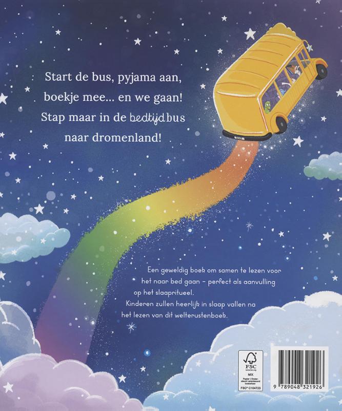 Achterkant van Stap maar in de bedtijdbus