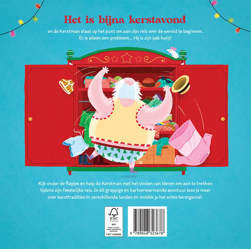 Achterkant van De Kerstman is zijn pak kwijt