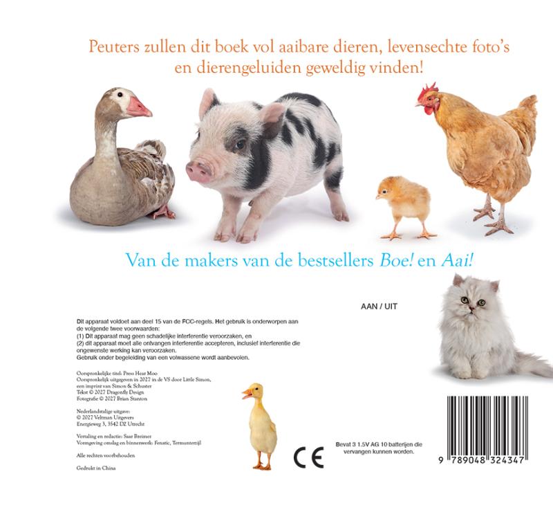 Achterkant van Druk hoor knor
