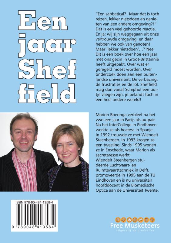 Achterkant van Een jaar Sheffield