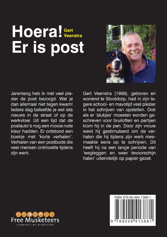 Achterkant van Hoera! Er is post