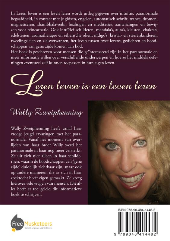 Achterkant van Leren leven is een leven leren
