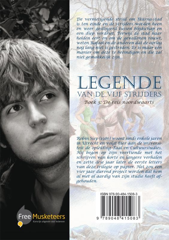 Achterkant van Legende van de Vijf Strijders