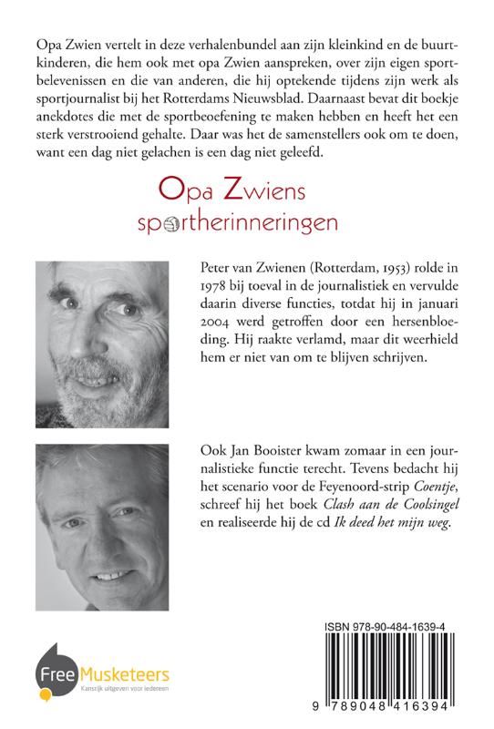 Achterkant van Opa Zwiens sportherinneringen