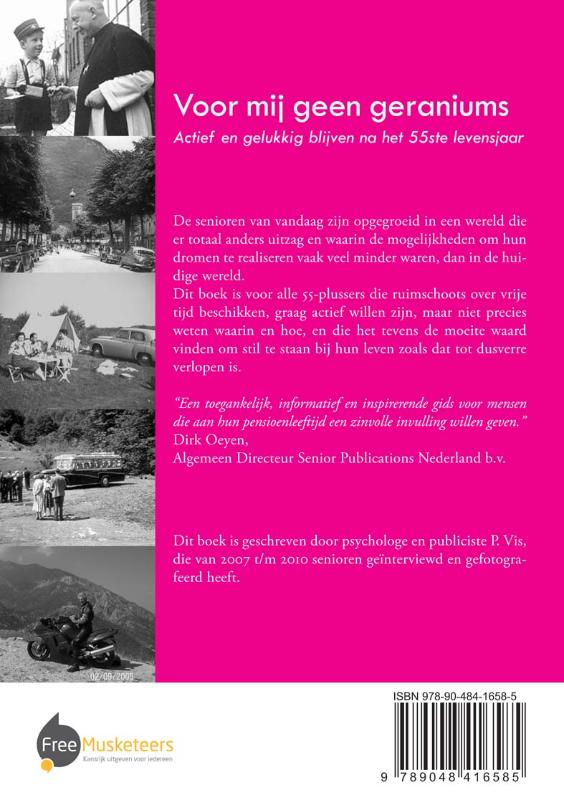 Achterkant van Voor mij geen geraniums